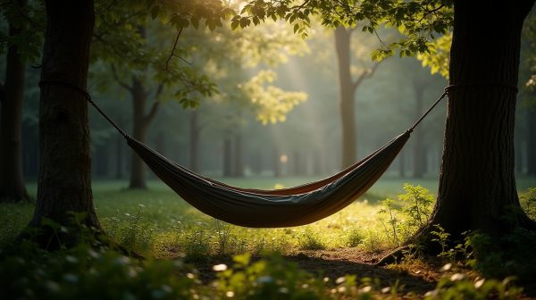 Un sommeil paisible en plein air avec un hamac moustiquaire
