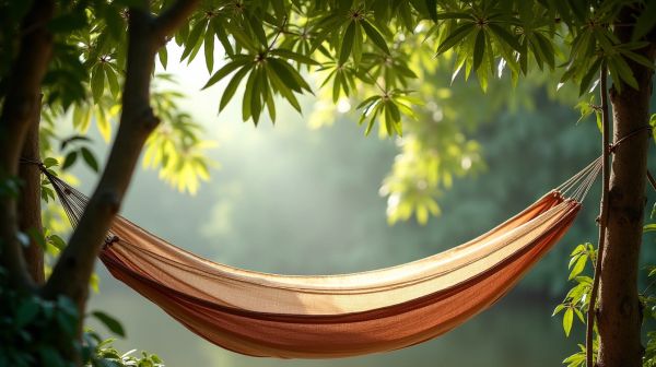 Un sommeil paisible en plein air avec un hamac moustiquaire